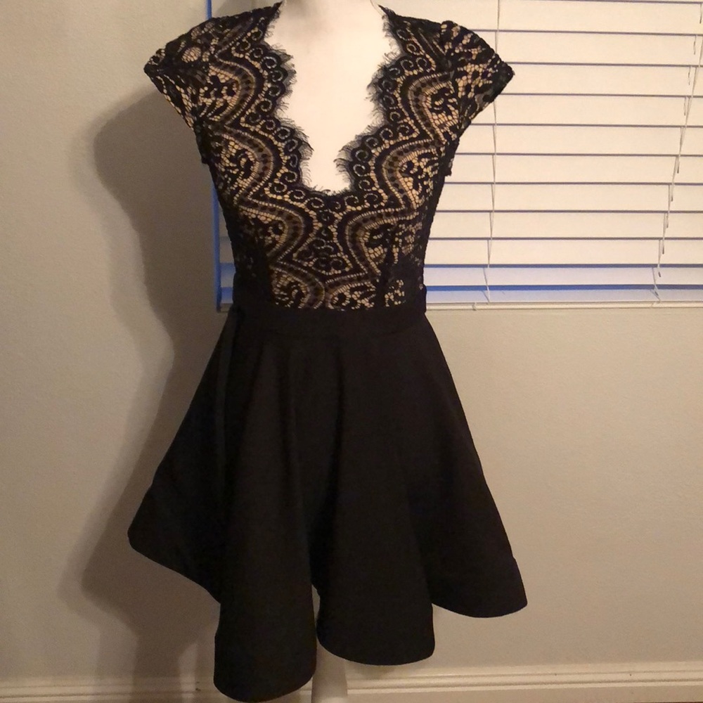 Black with lace dress